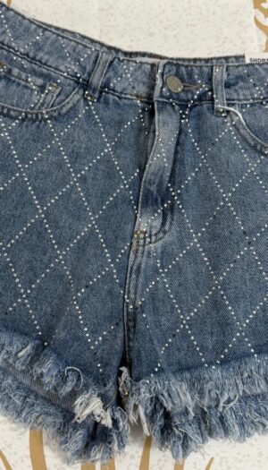 SHORT "NINA" BELFAST FIX TIRO MEDIO ALTO AZUL CLARO