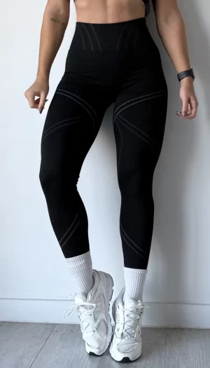 CALZA SEAMLESS CALIET NEGRO (SIN FRUNCE)